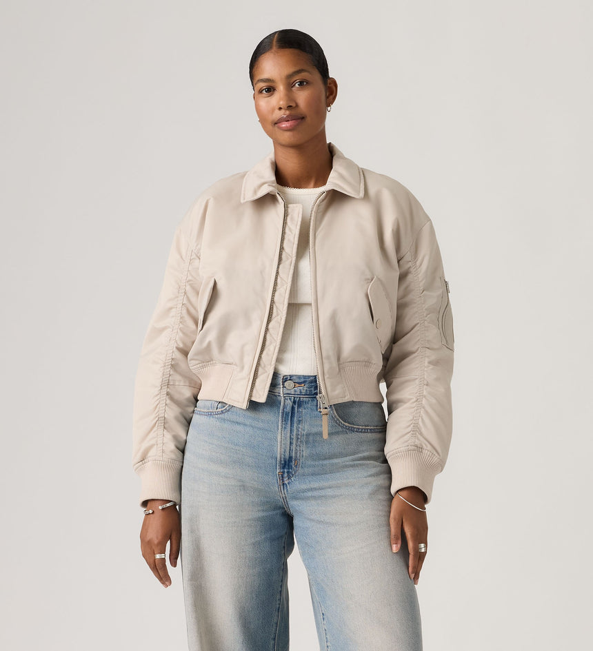 Main 2 - Levi's® Women's Bowie Cropped Bomber Jacket - 005AQ0002