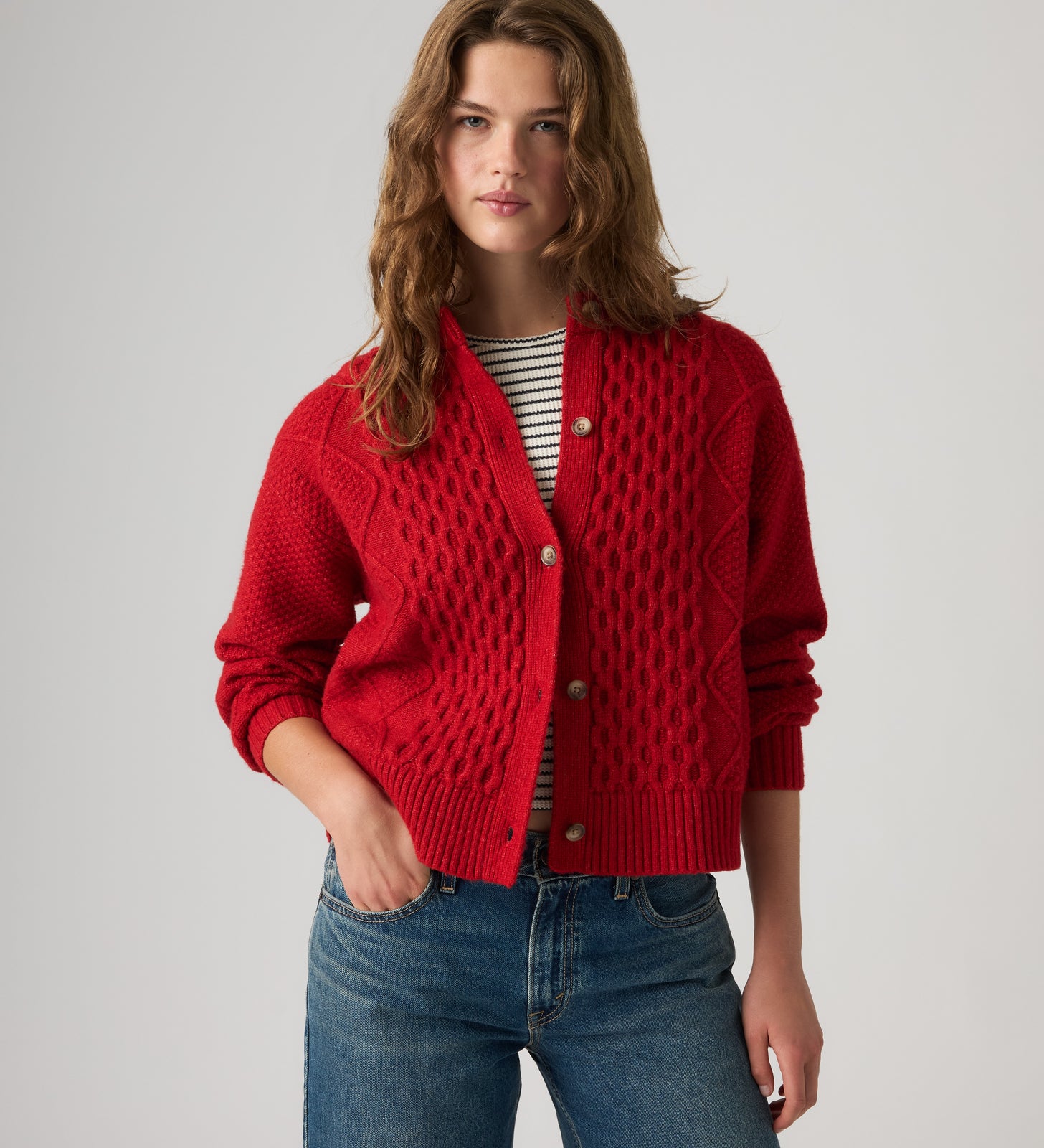 Main 1 - Levi's® Women's Charlotte Crewneck Cardigan - 007VG0010