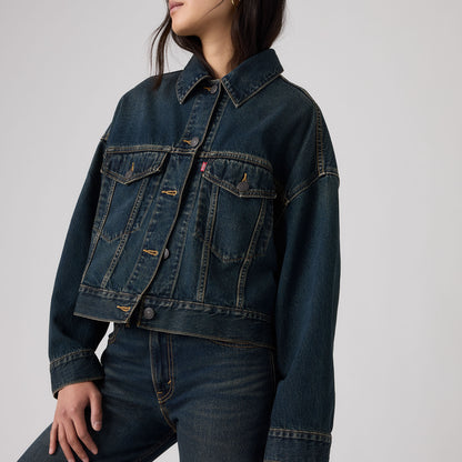 Thumbnail 4 - Levi's® Women's Loose Crop Trucker Jacket - 0089L0007