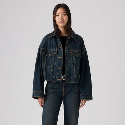 Thumbnail 2 - Levi's® Women's Loose Crop Trucker Jacket - 0089L0007