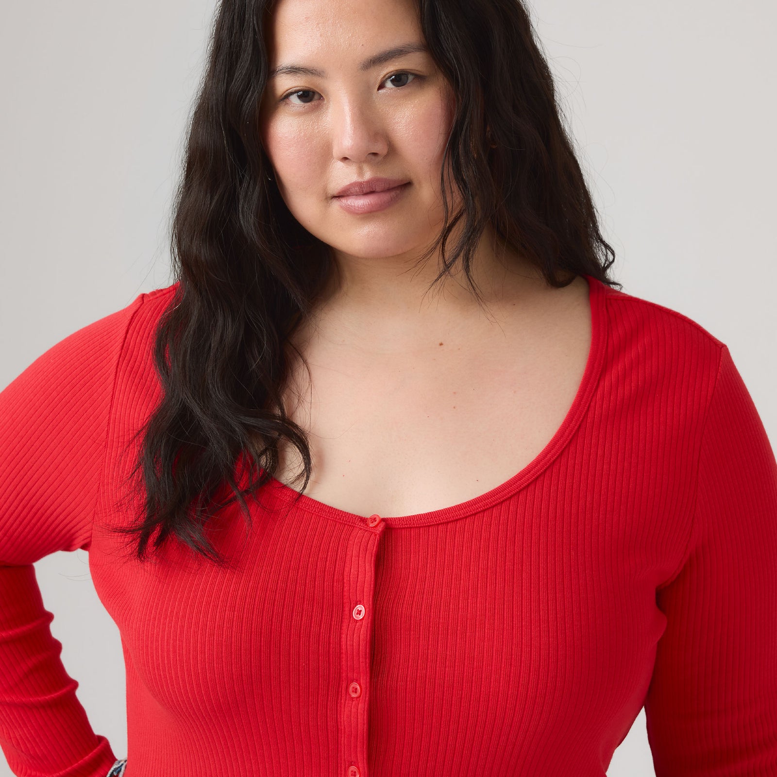 Main 1 - Levi's® Women's Austen Button-Up Long-Sleeve Top (Plus Size) - 009AZ0001