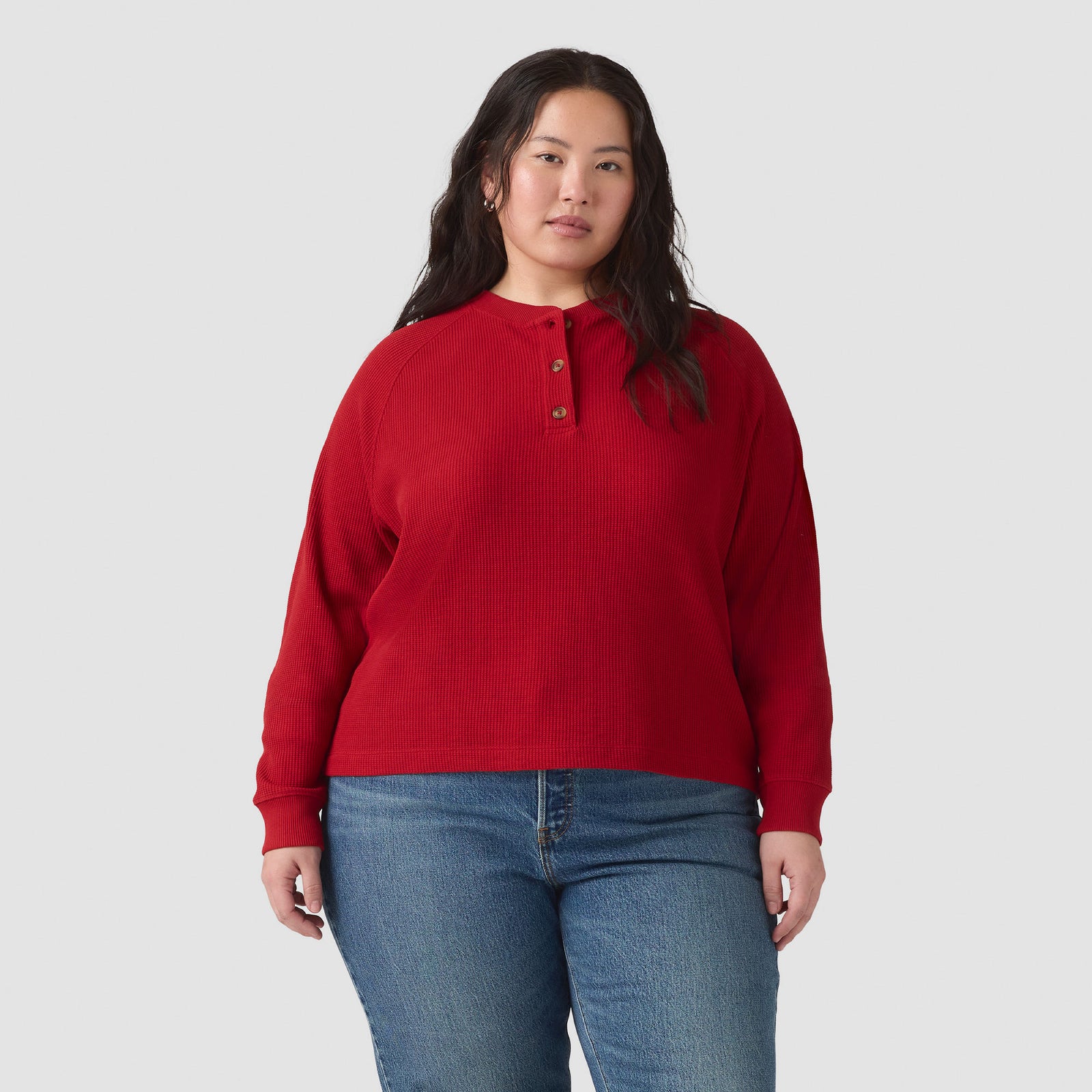 Main 1 - Levi's® Women's Lassen Henley (Plus Size) - 009B00003