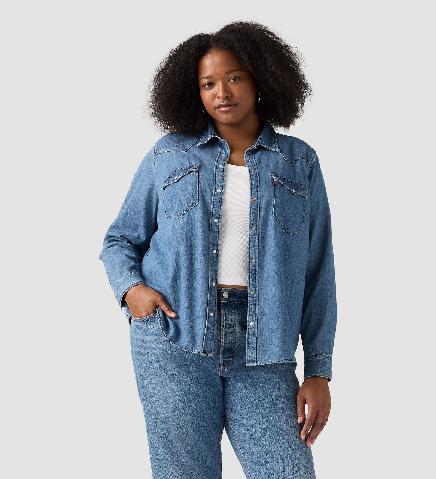 Main 1 - Levi's® Women's Essential Western Shirt (Plus Size) - 577840006