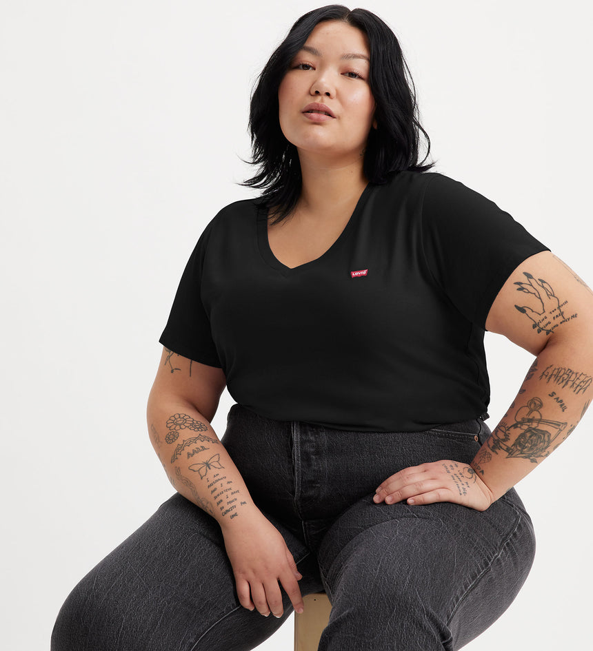 Main 3 - Levi's® Women's V-Neck T-Shirt (Plus Size) - A23230002