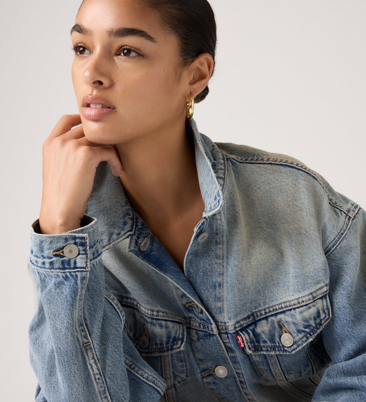 Main 4 - Levi's® Women's Shrunken '90s Trucker Jacket - A91550022