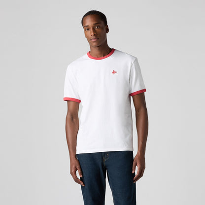 Retro Ringer Tee for Men – Get the Look in Bright White