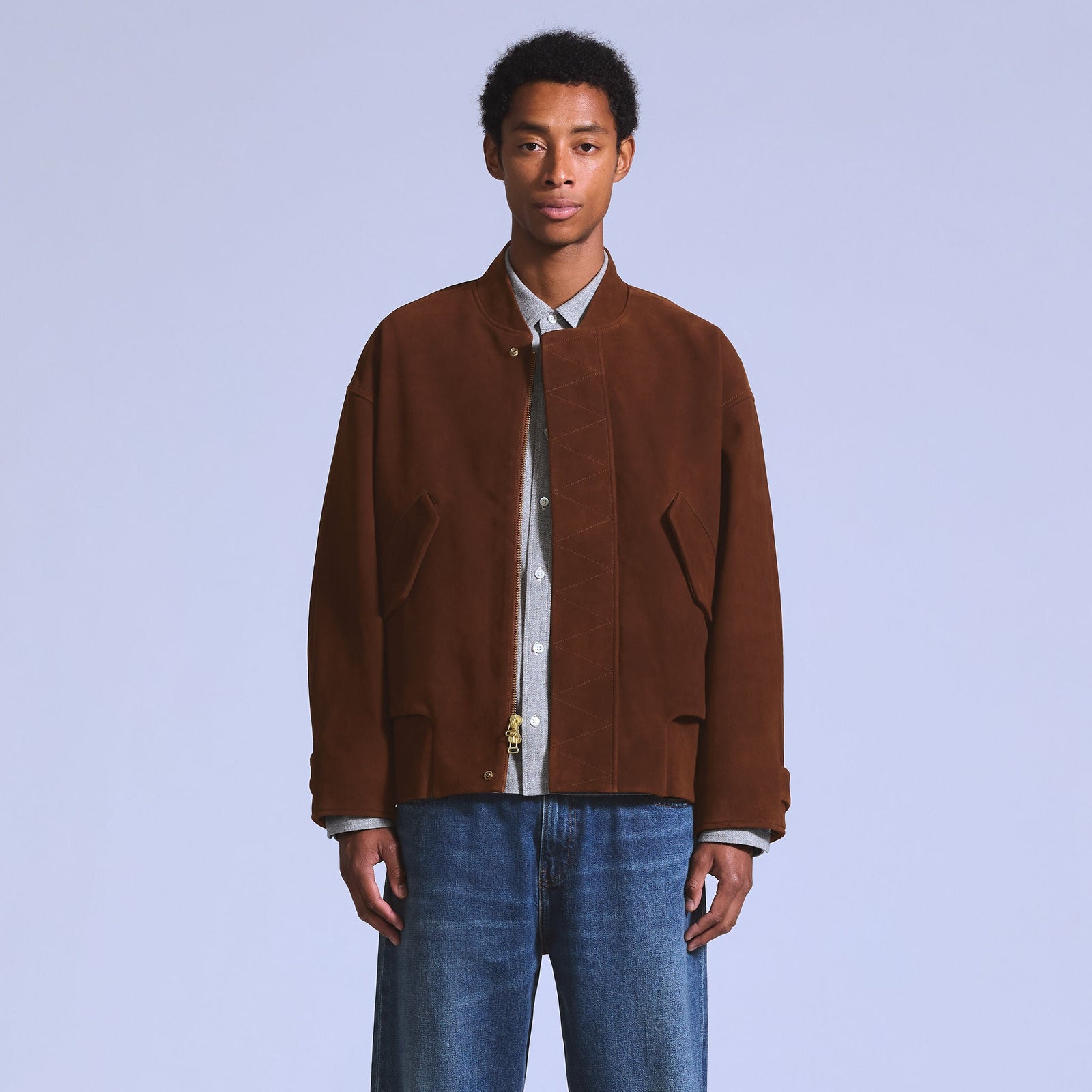 Main 1 - Levi's® Blue Tab™ Men's Suede Bomber Jacket - 006UX0000