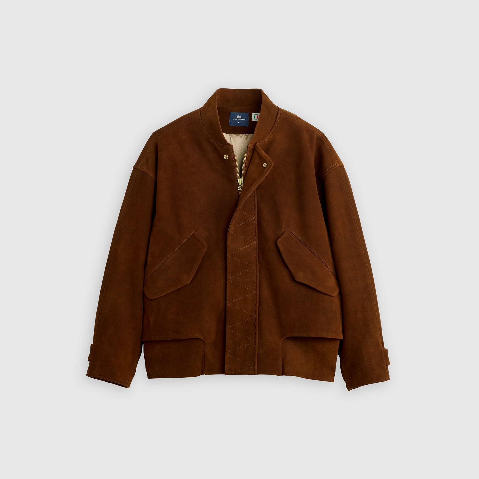 Main 4 - Levi's® Blue Tab™ Men's Suede Bomber Jacket - 006UX0000