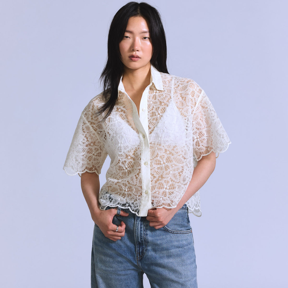 Levi's® Blue Tab™ Women's Cropped Short-Sleeve Shirt SCL