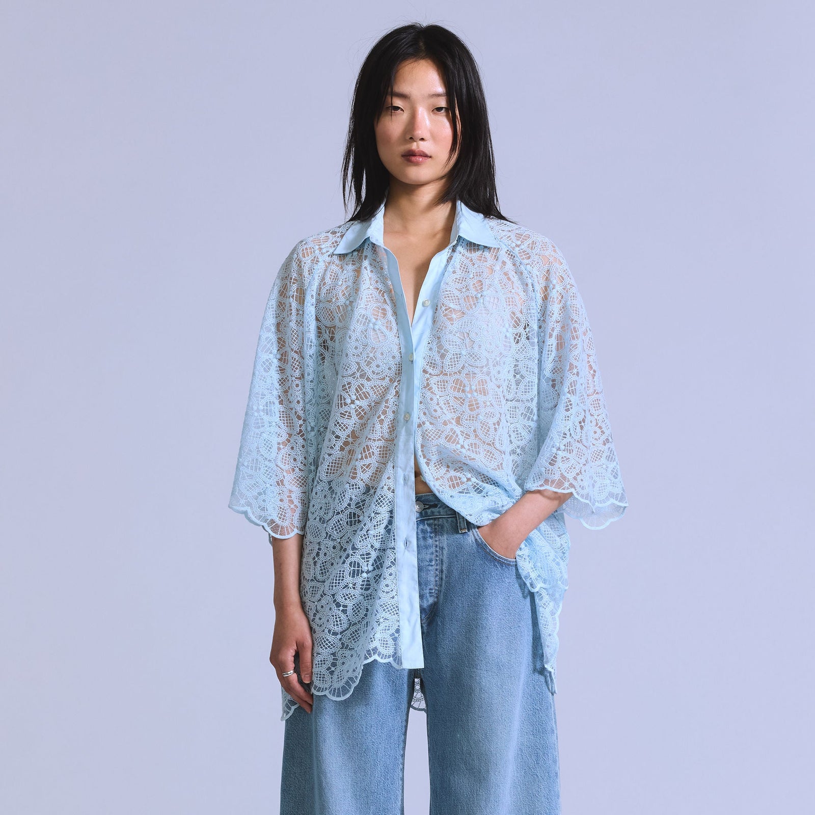 Main 3 - Levi's® Blue Tab™ Women's Lace Woven Shirt - 006UI0000