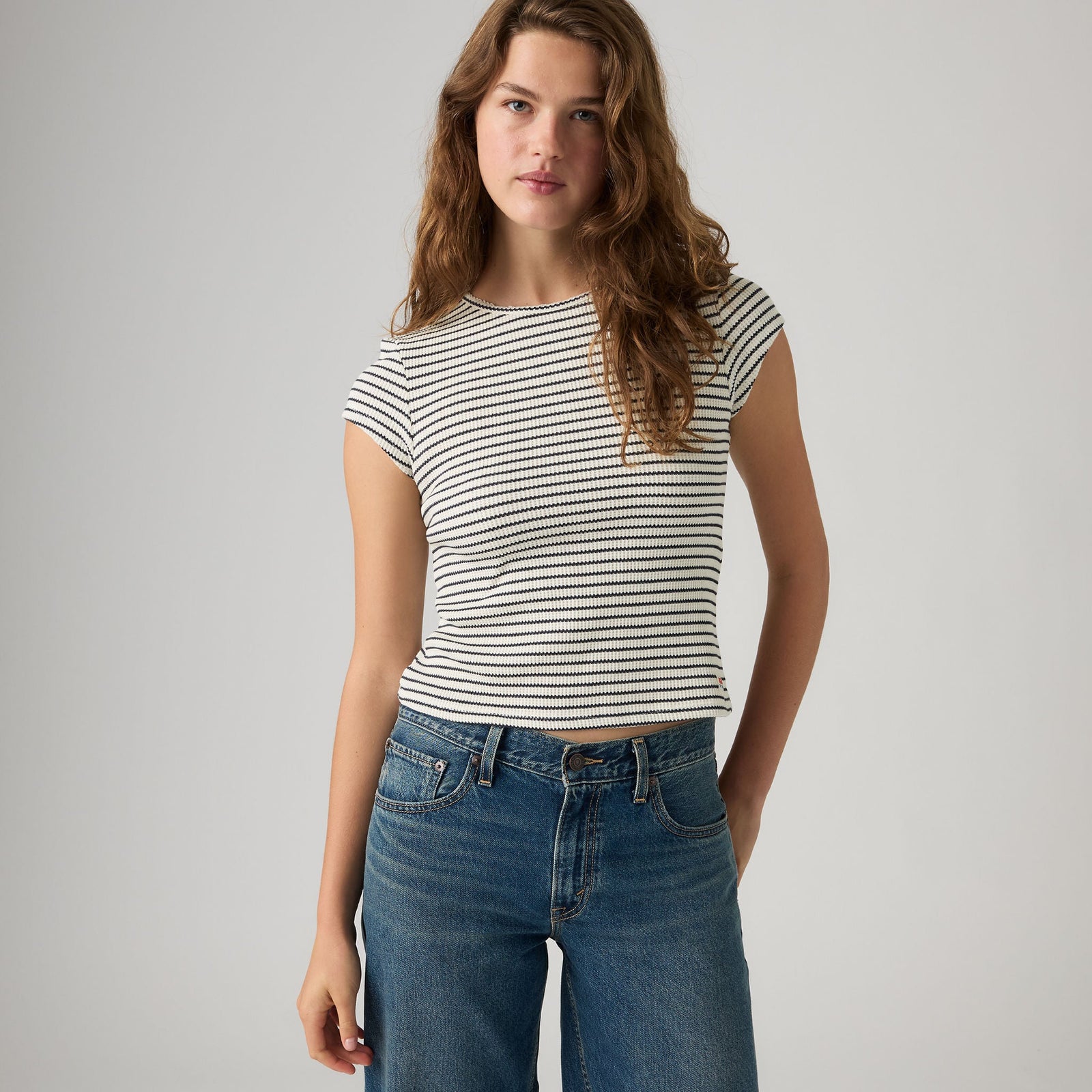 Main 1 - Levi's® Dry Goods Women's Waffle Cap Tee - 003PW0009