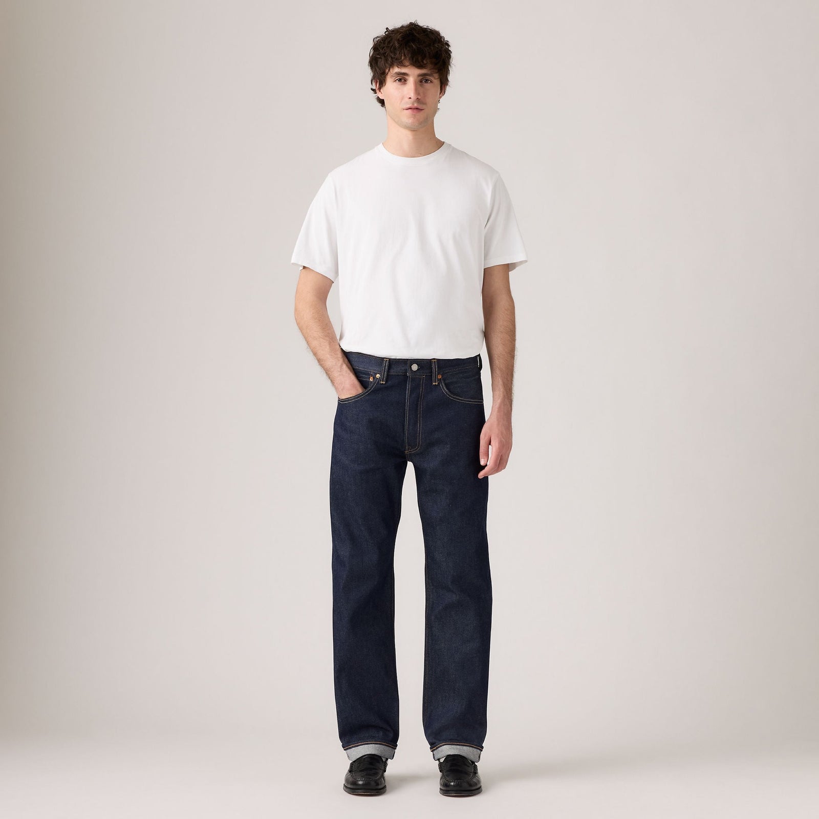 Main 3 - Levi's® Men's 501® Original Shrink-to-Fit™ Selvedge Jeans - 005013722