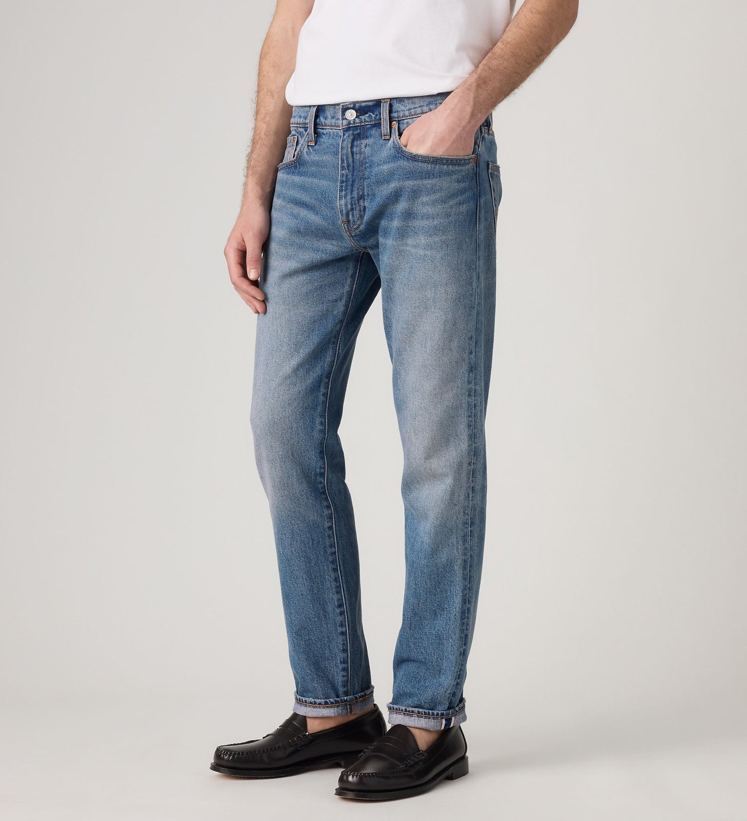 Main 5 - Levi's® Men's 502 Taper Selvedge Jeans - 295071888