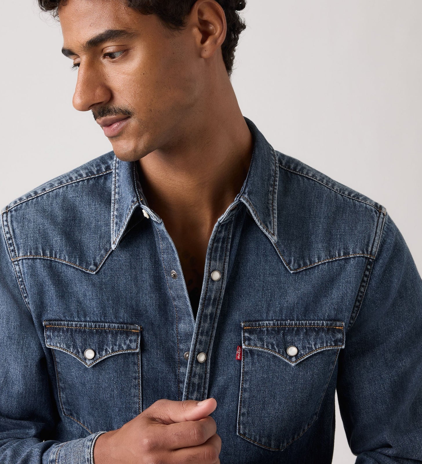 Main 4 - Levi's® Men's Barstow Standard Fit Western Shirt - 857440117