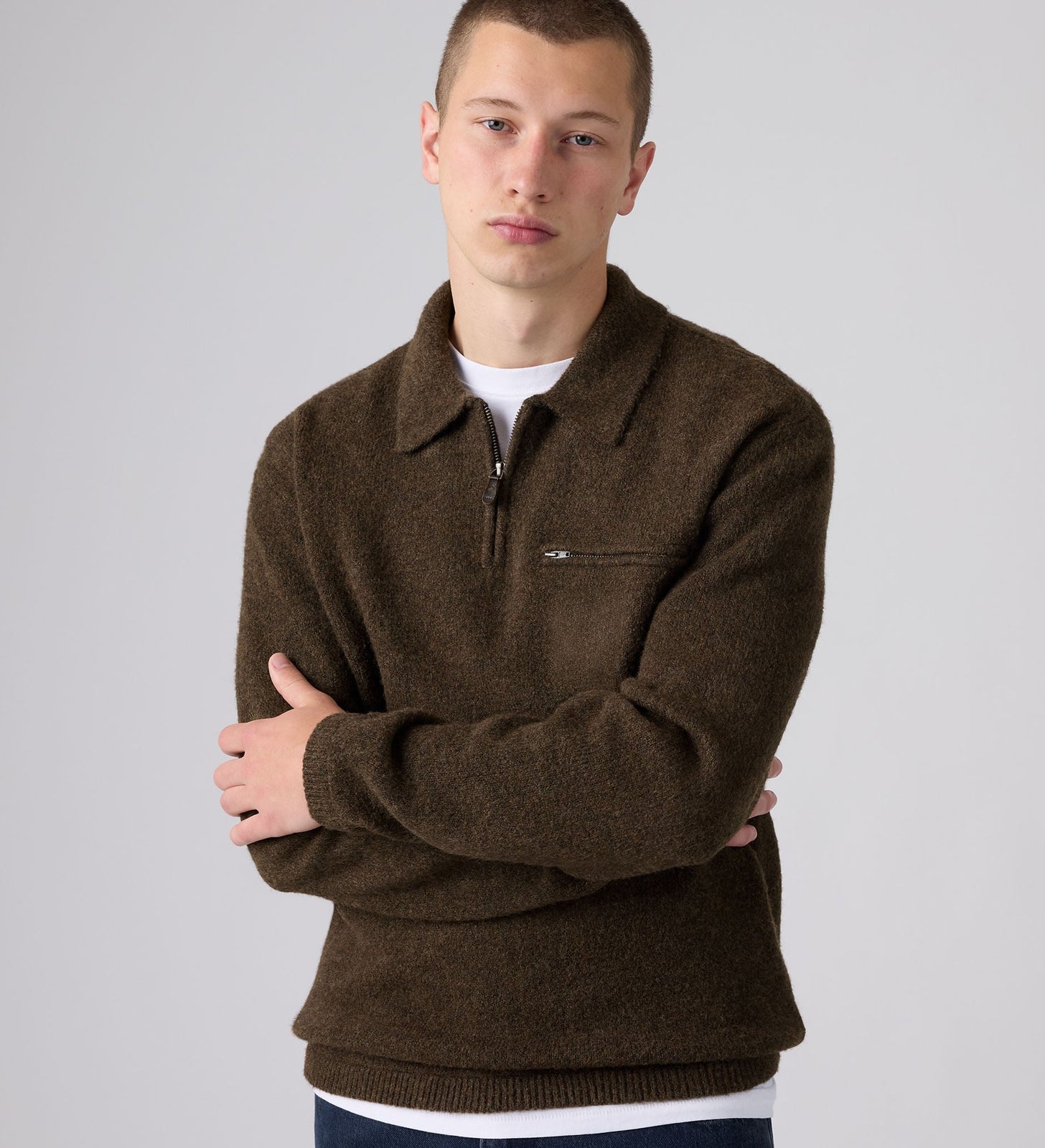 Main 1 - Levi's® Men's Boulder Quarter-Zip Sweater - 007W20001