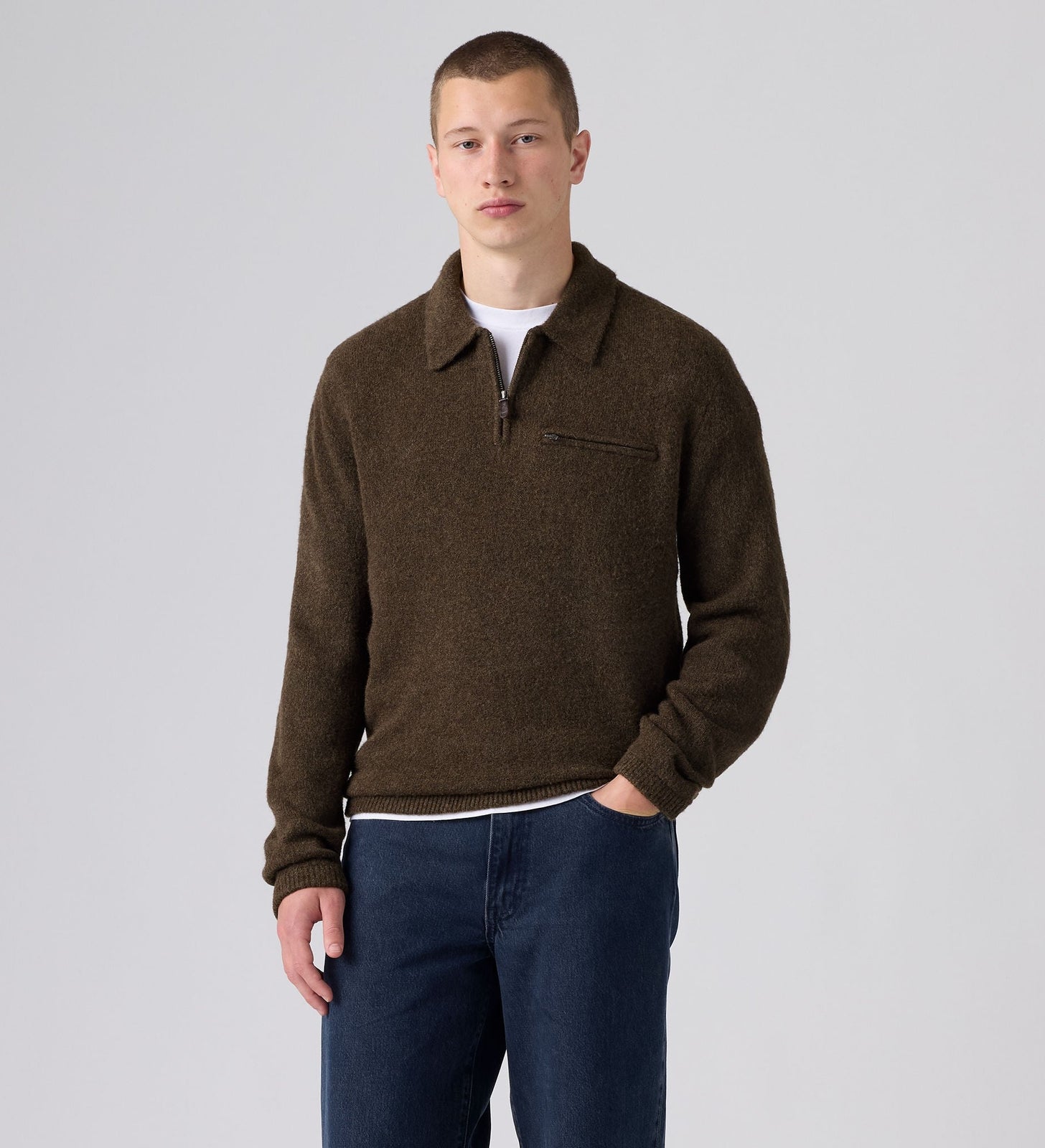 Main 3 - Levi's® Men's Boulder Quarter-Zip Sweater - 007W20001