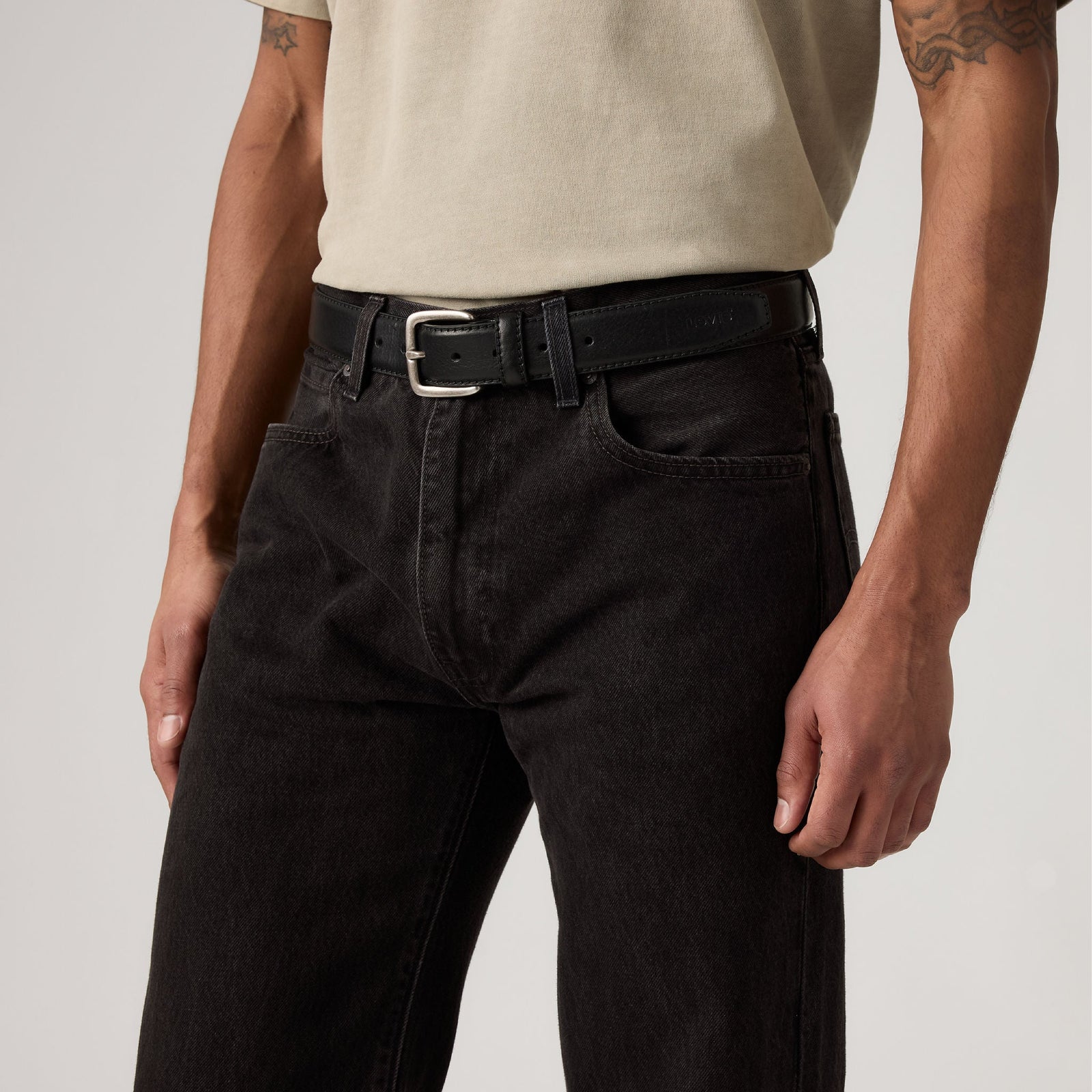 Main 1 - Levi's® Men's Finn Feather Edge Belt - 007YU0001