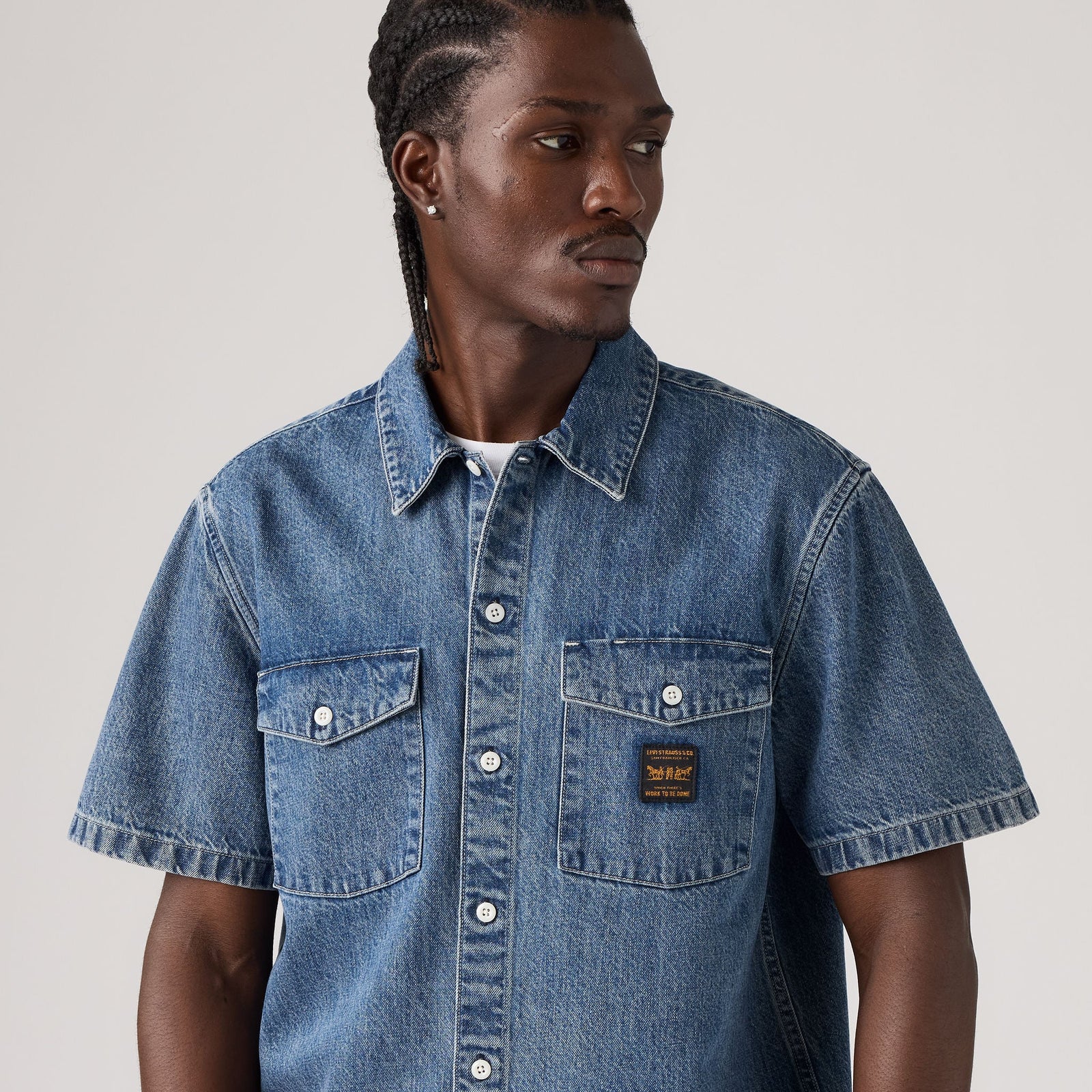 Main 3 - Levi's® Men's Short-Sleeve Worker Shirt - 003O10009