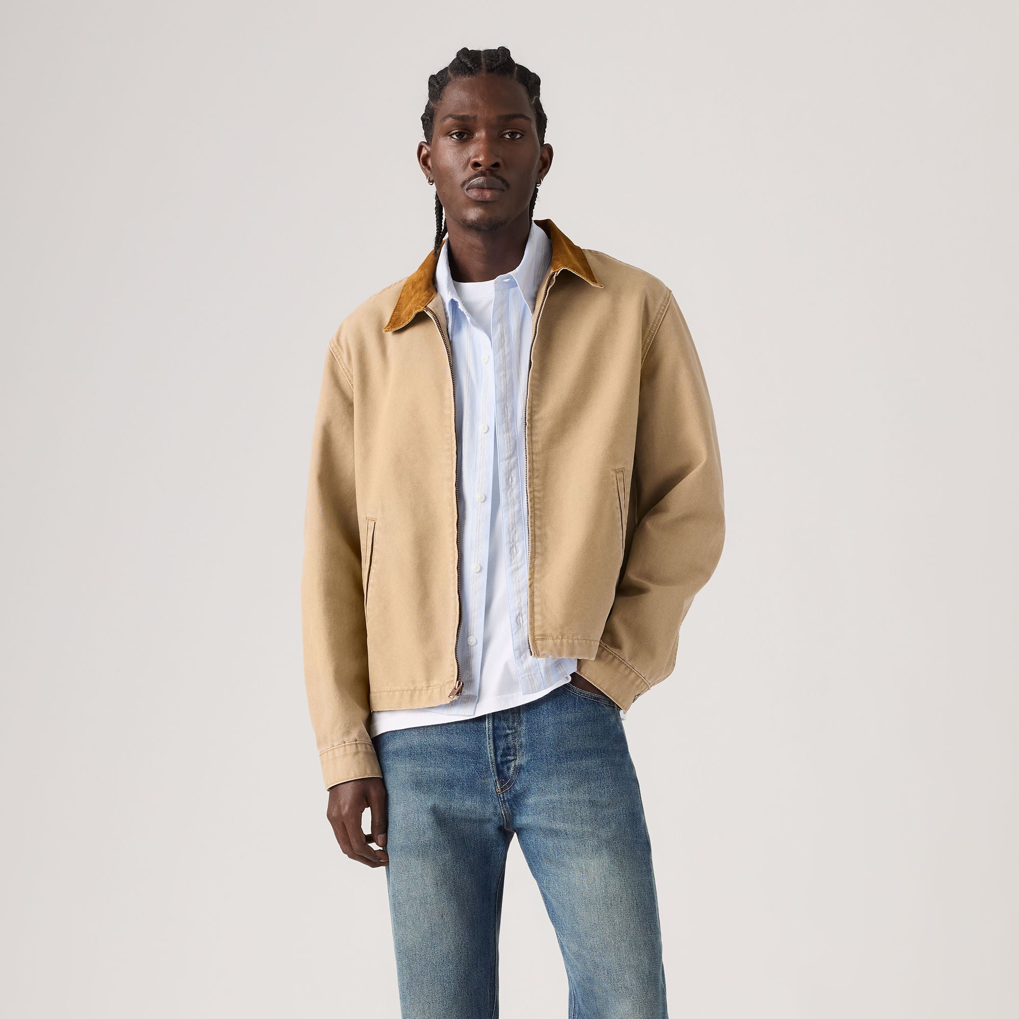 LEVI'S ベージュ ジップアップジャケット最終値下げ Levi's® Men's Mechanics Full-Zip Jacket