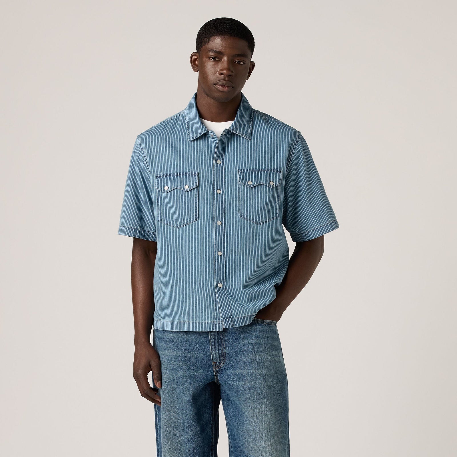 Main 4 - Levi's® Men's Short-Sleeve Boxy Western Shirt - 005H70006