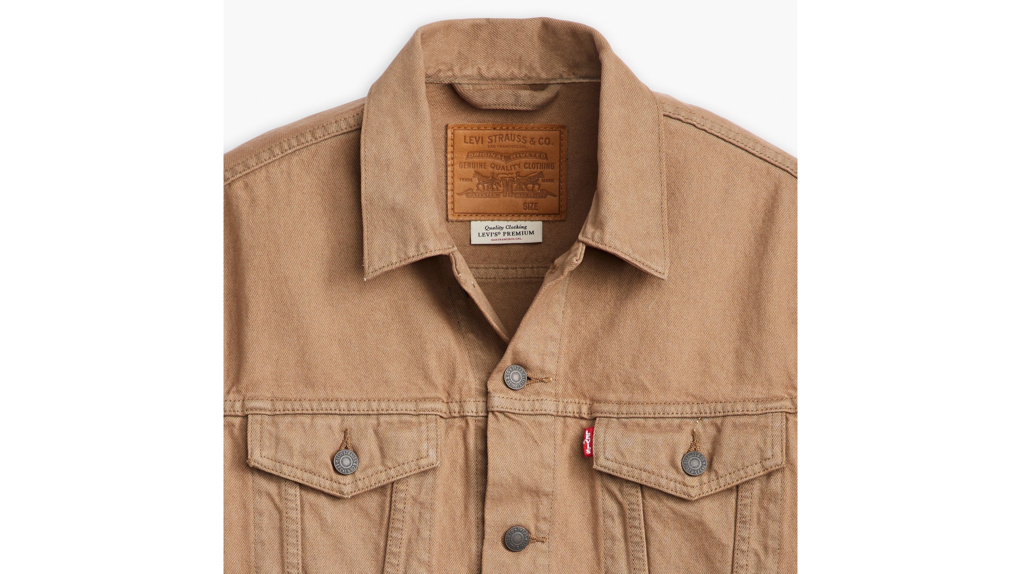 Men s Trucker Jacket in Tan Shop Online