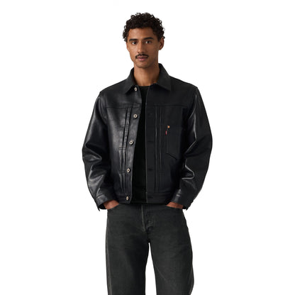Thumbnail 2 - Levi's® Men's Type I Leather Jacket - 005PT0001
