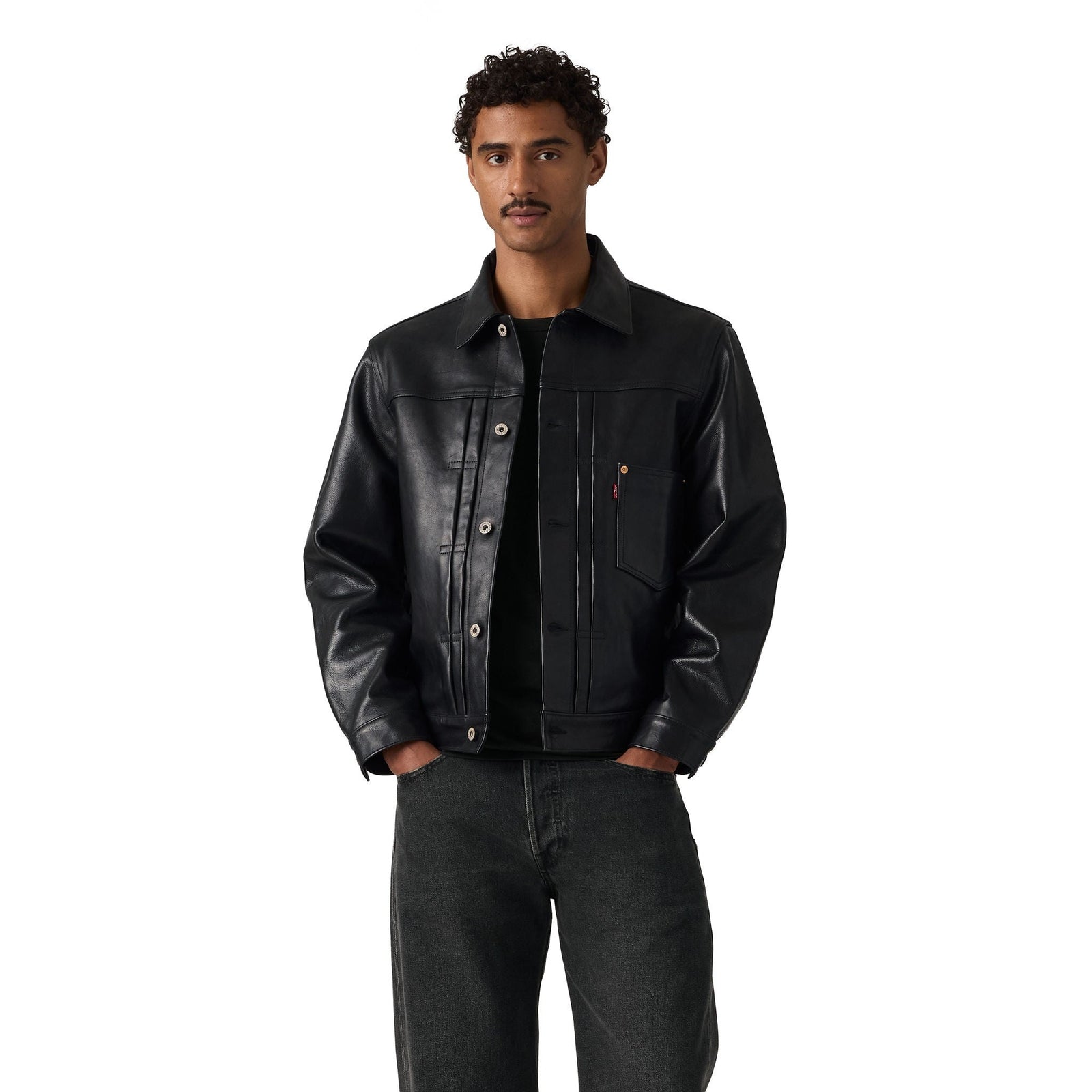 Main 1 - Levi's® Men's Type I Leather Jacket - 005PT0001