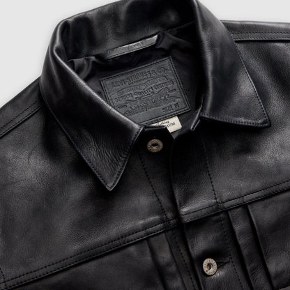 Thumbnail 5 - Levi's® Men's Type I Leather Jacket - 005PT0001