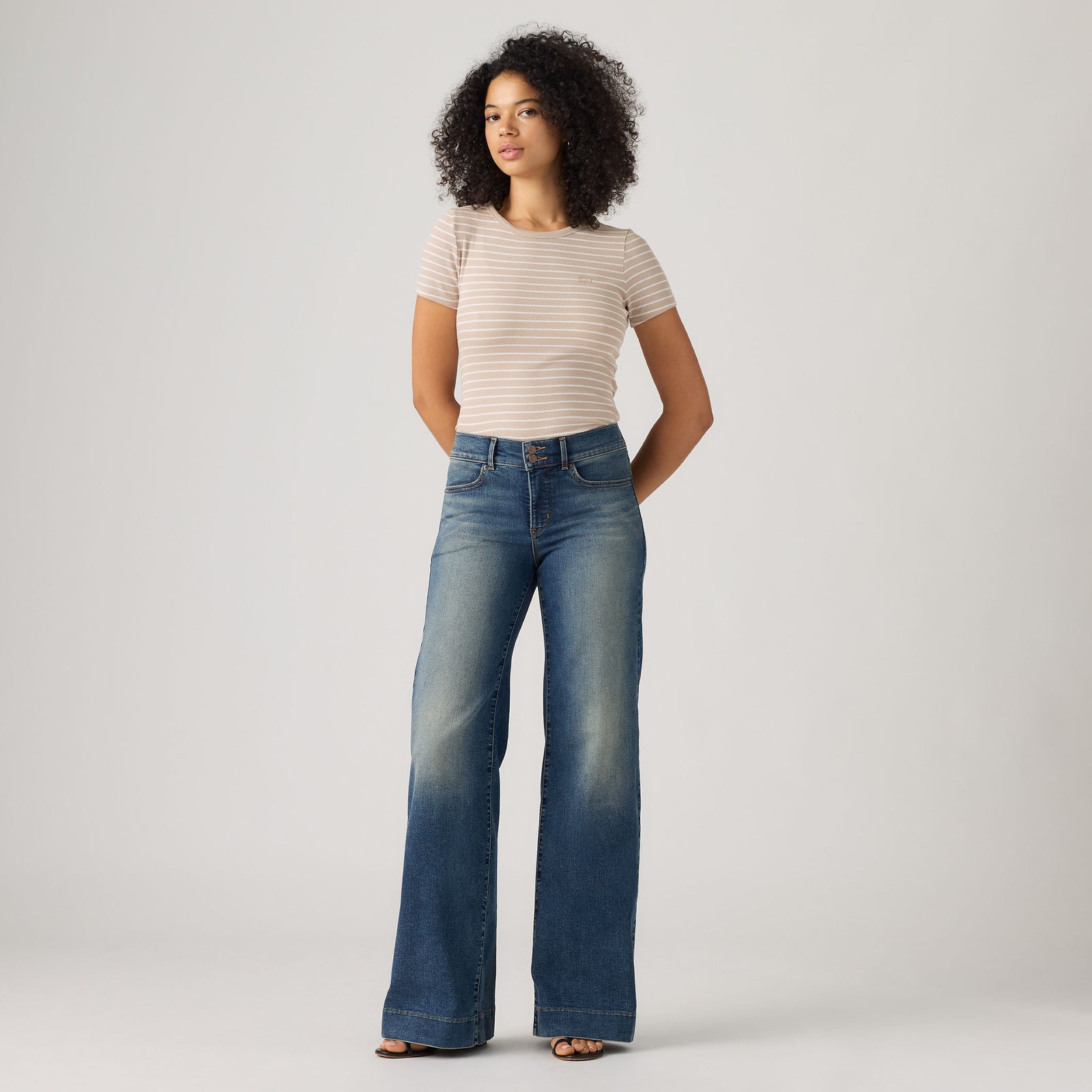Main 3 - Levi's® Women's 318 Tailored Wide-Leg Jeans - 0081C0001