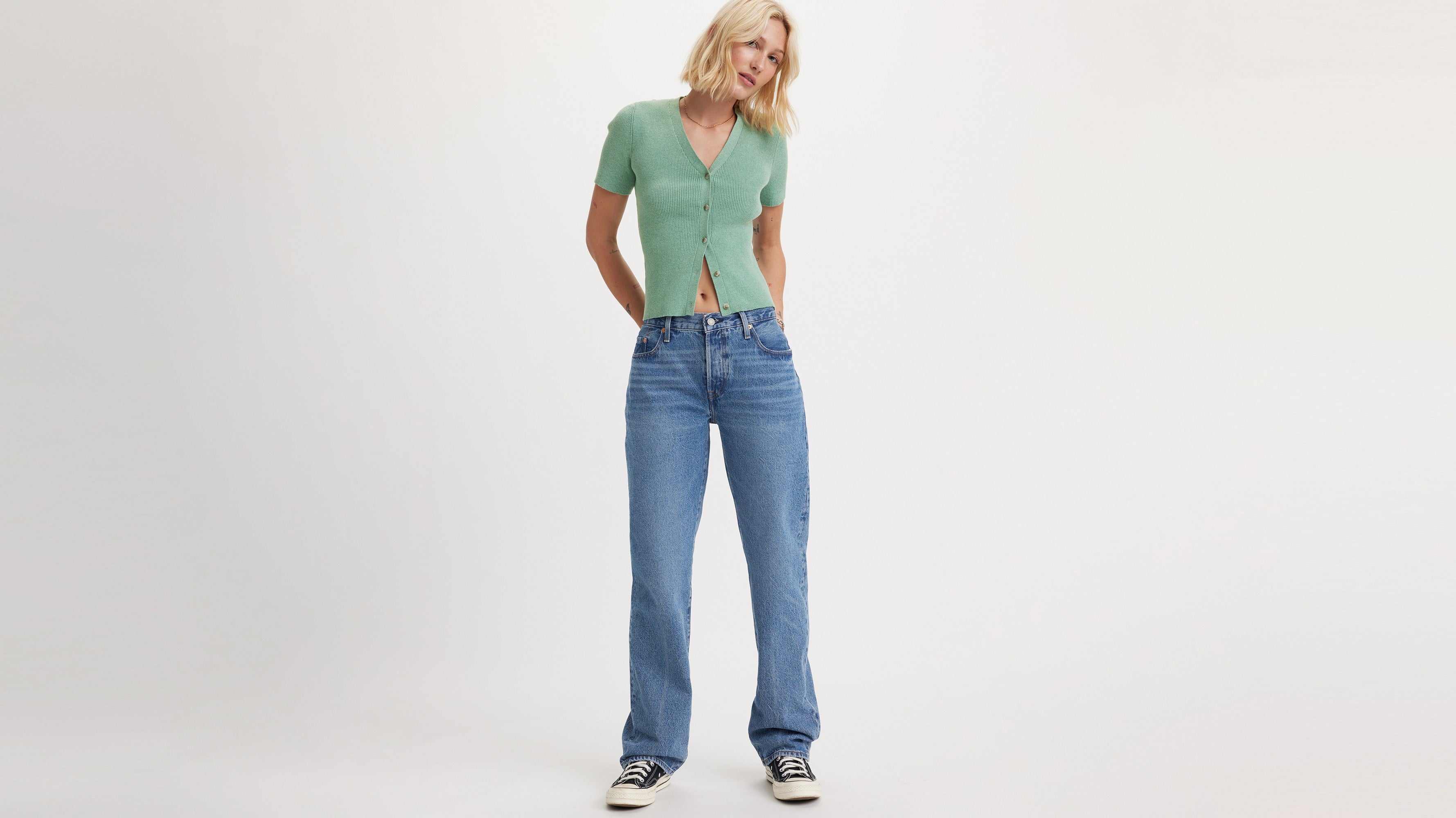 Women s 501 90s Jeans in Light Indigo Worn In