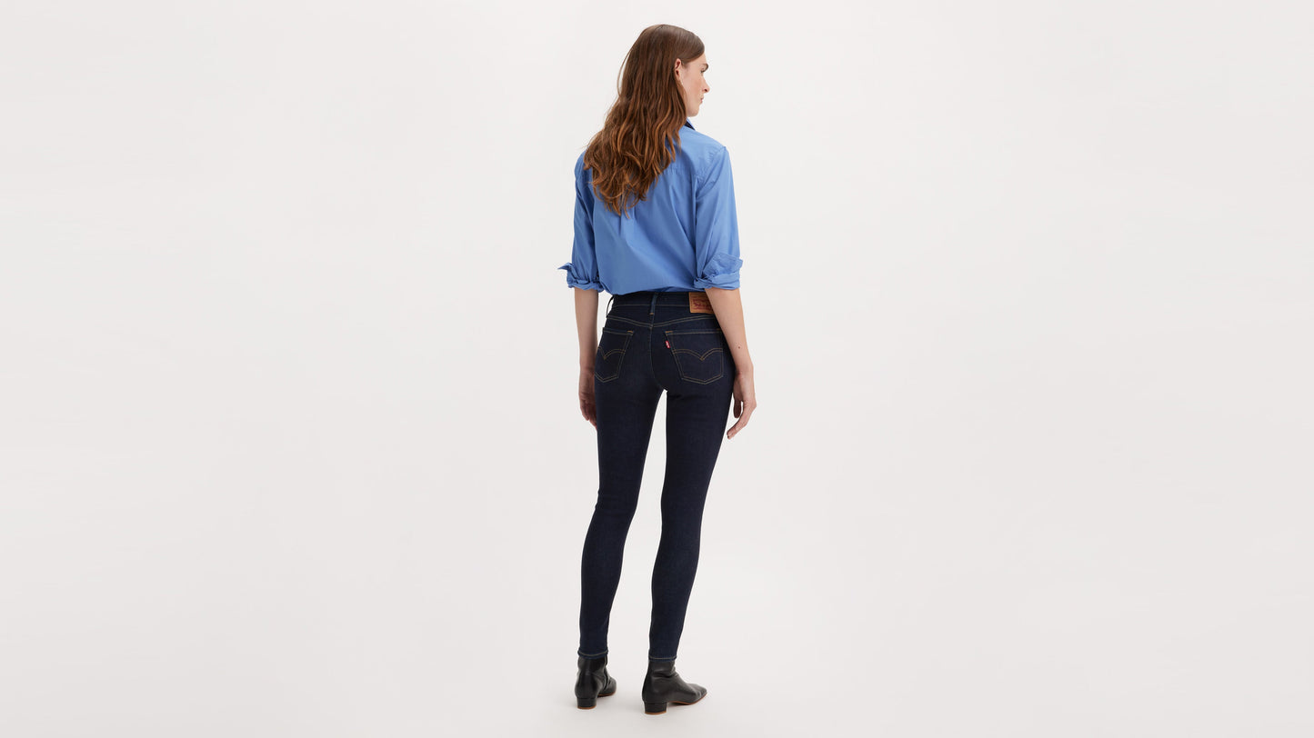 Women's 710 Mid-Rise Super Skinny Jeans Dark Indigo