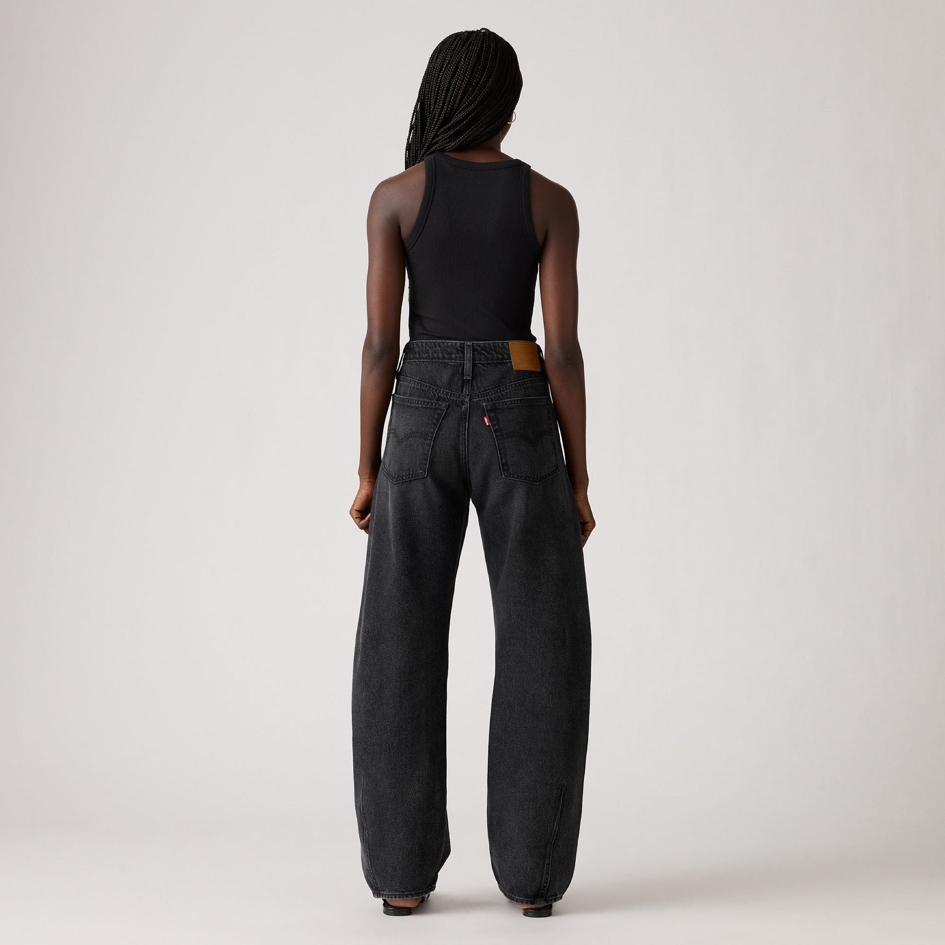 Women's Baggy Dad Barrel Jeans Rebel Edge – Mid Rise Fit