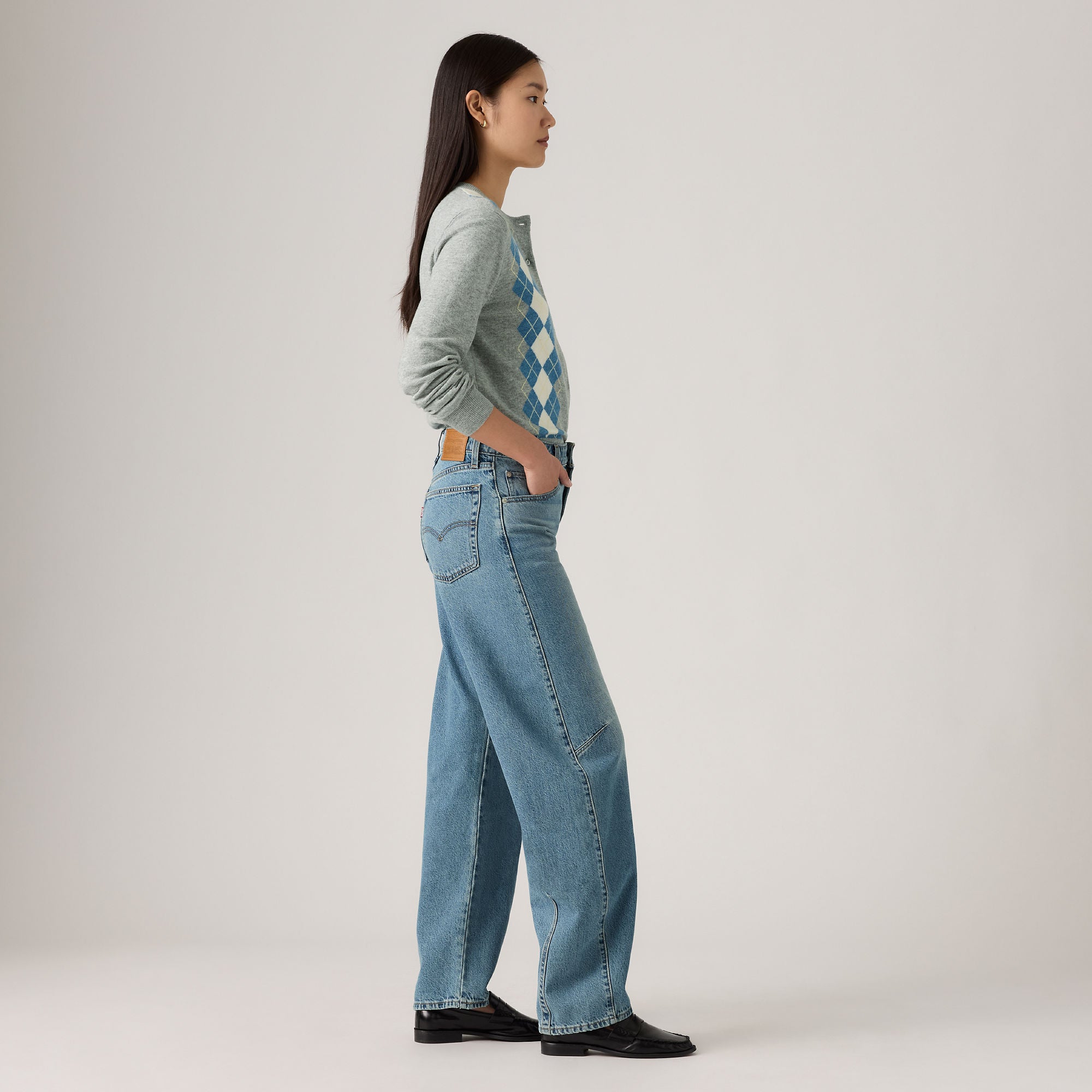 Women's Baggy Dad Barrel Jeans in Easy Days Wash