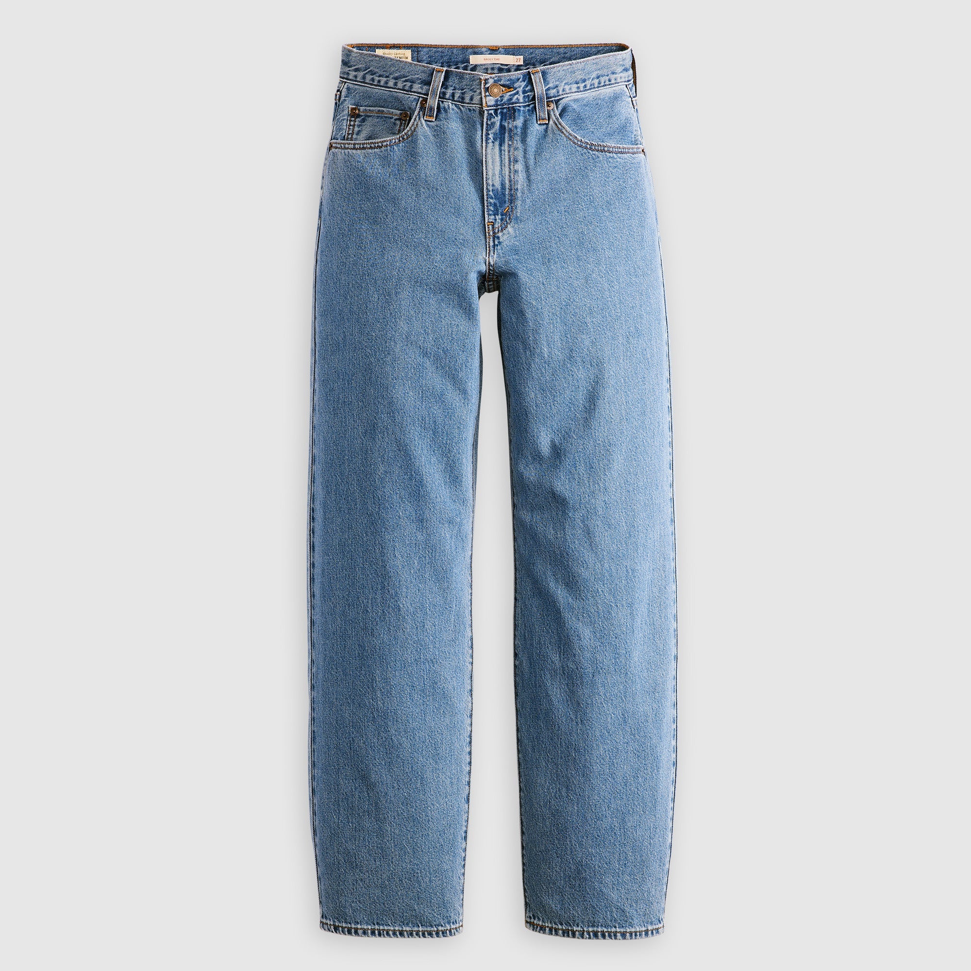 Women's Baggy Dad Jeans in Own It Stone Wash - Main Image