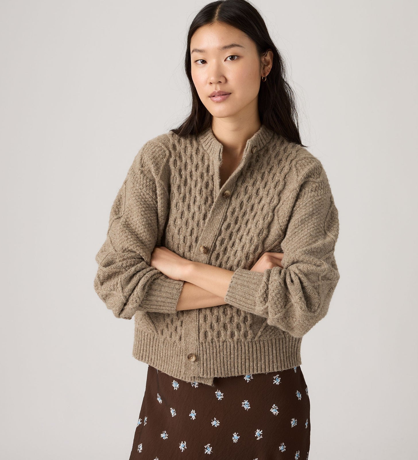 Main 1 - Levi's® Women's Charlotte Crewneck Cardigan - 007VG0004