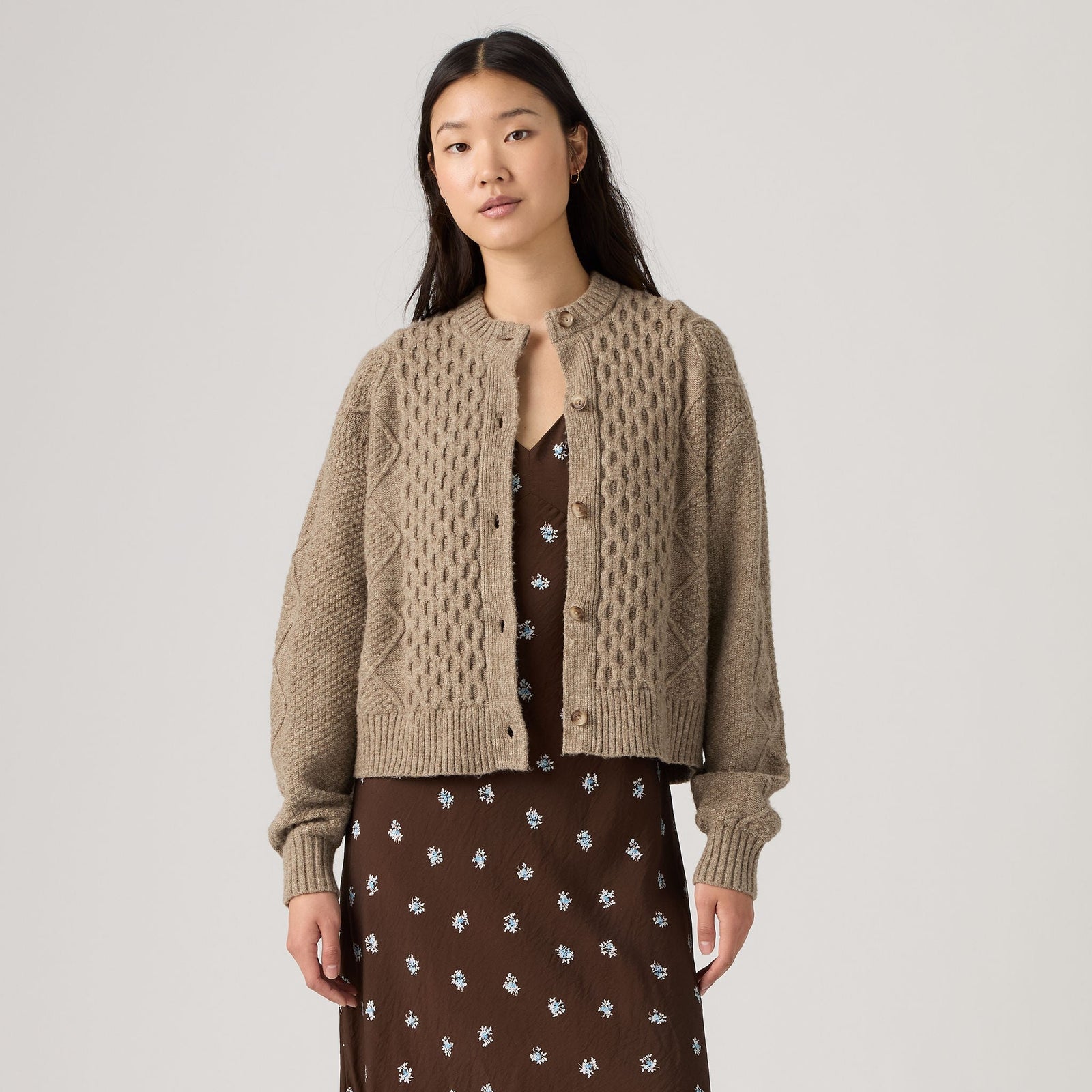 Main 3 - Levi's® Women's Charlotte Crewneck Cardigan - 007VG0004