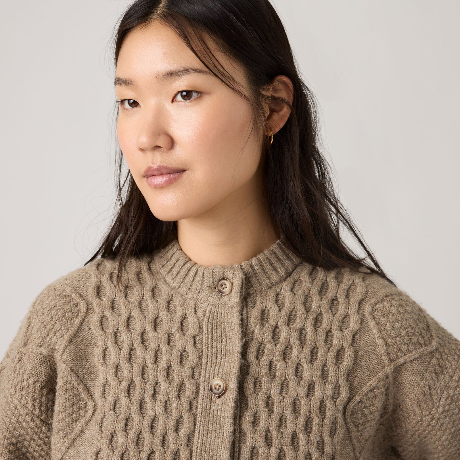 Main 4 - Levi's® Women's Charlotte Crewneck Cardigan - 007VG0004
