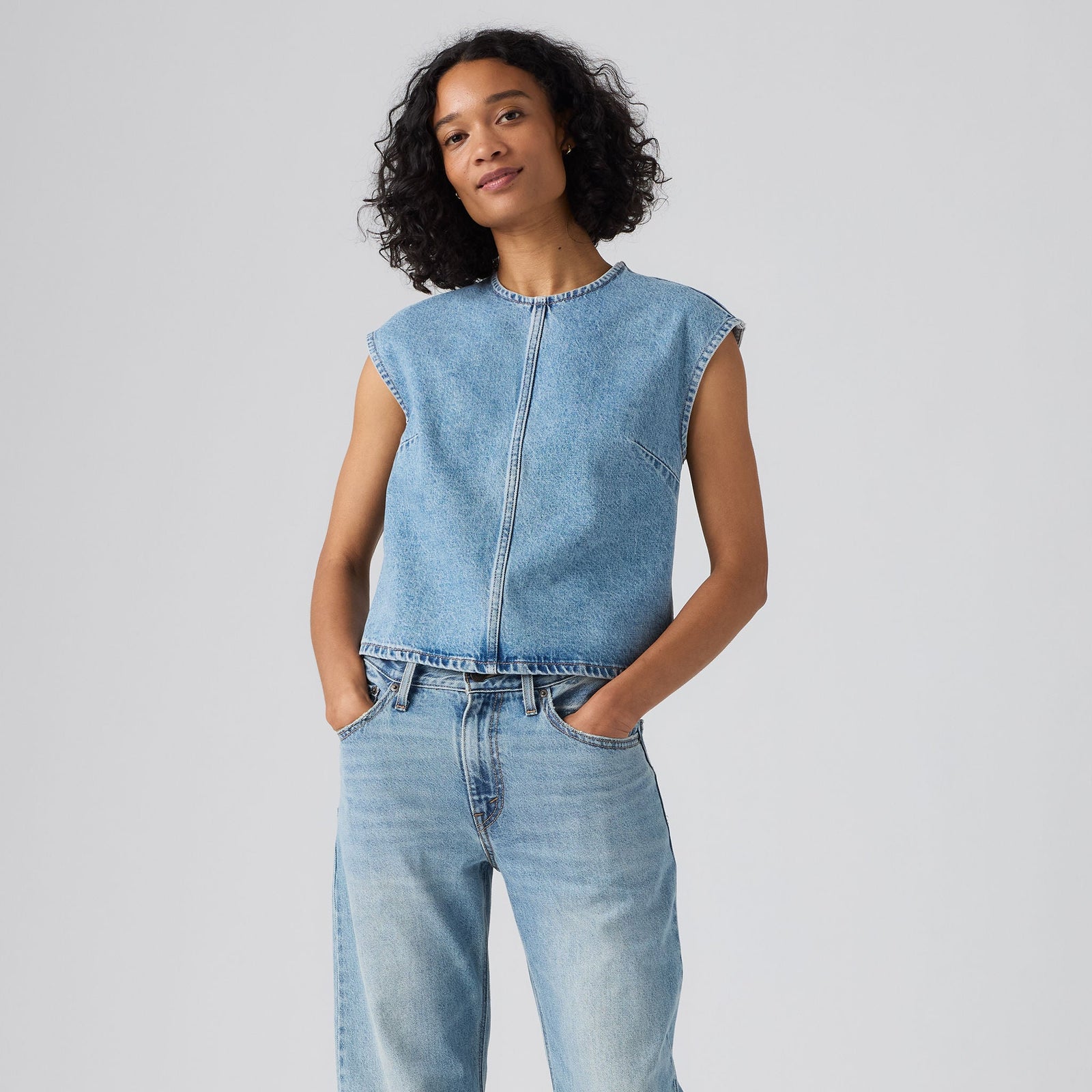 Main 3 - Levi's® Women's Denim Tee - 008AG0000