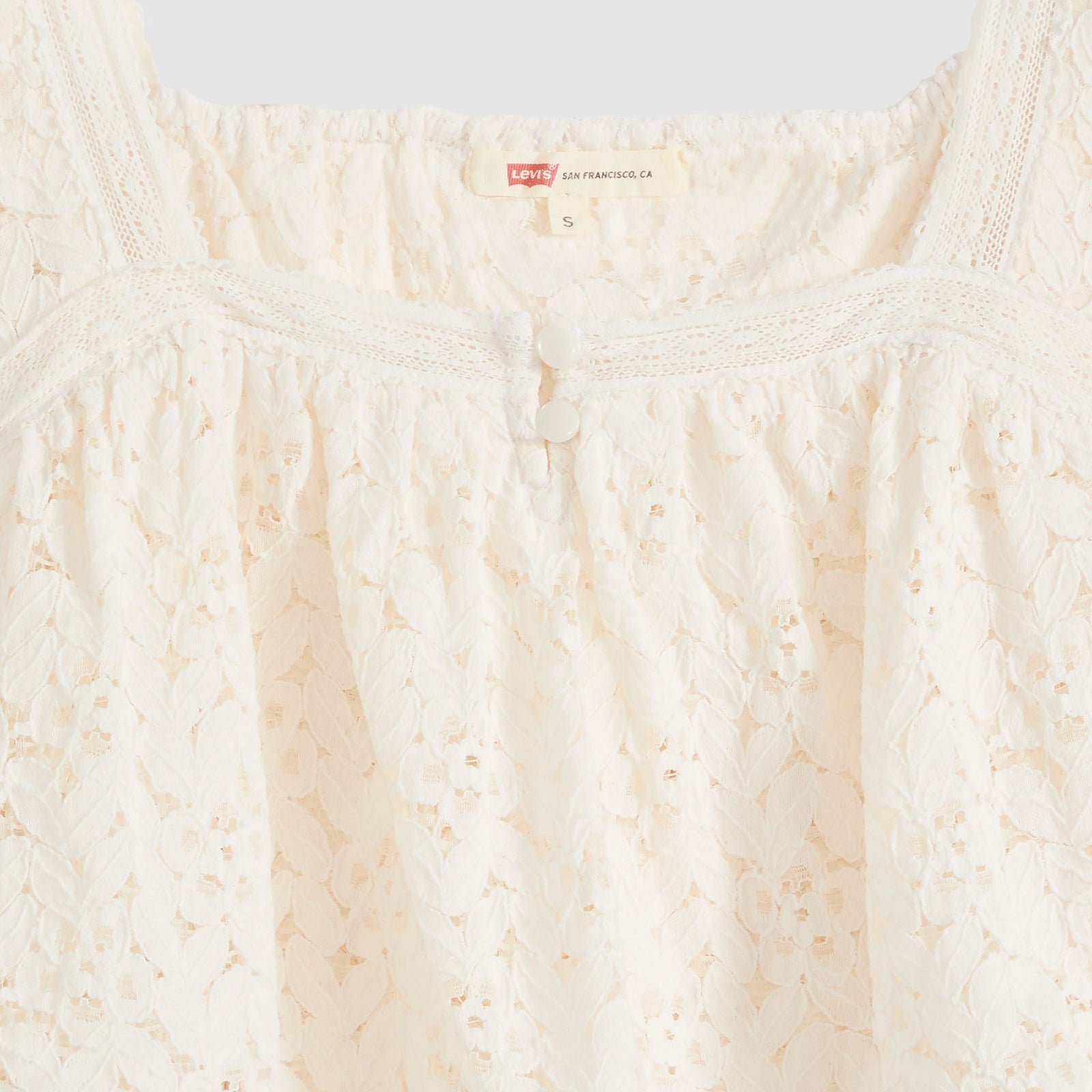 Main 6 - Levi's® Women's Dom Short-Sleeve Lace Blouse - 007XH0005