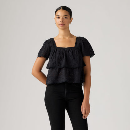 Thumbnail 3 - Levi's® Women's Dom Short-Sleeve Lace Blouse - 007XH0006