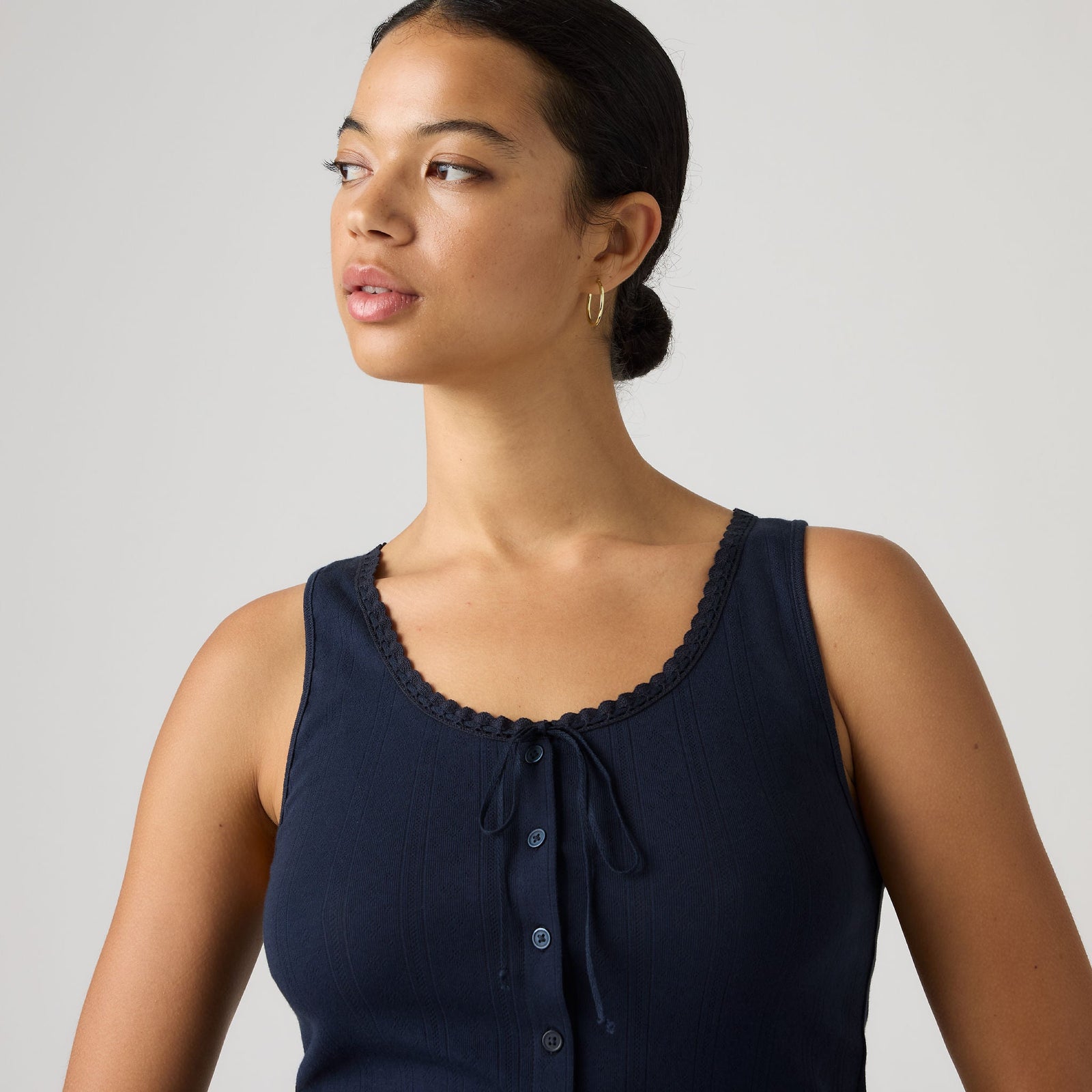 Main 4 - Levi's® Women's Dry Goods Pointelle Lace Tank - 0086L0002