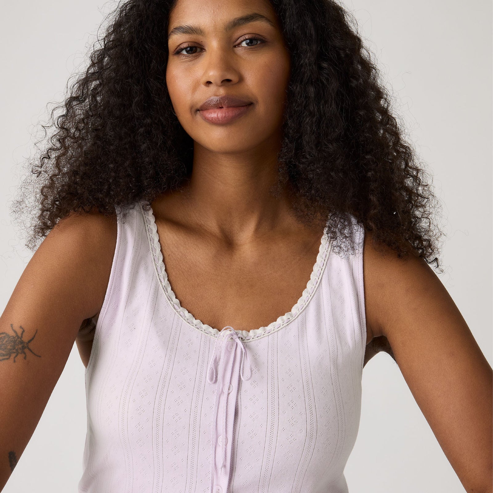 Main 4 - Levi's® Women's Dry Goods Pointelle Lace Tank - 0086L0007
