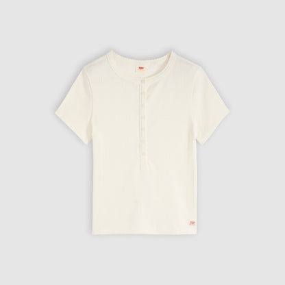 Thumbnail 5 - Levi's® Women's Dry Goods Pointelle Short-Sleeve Henley - 0086J0000