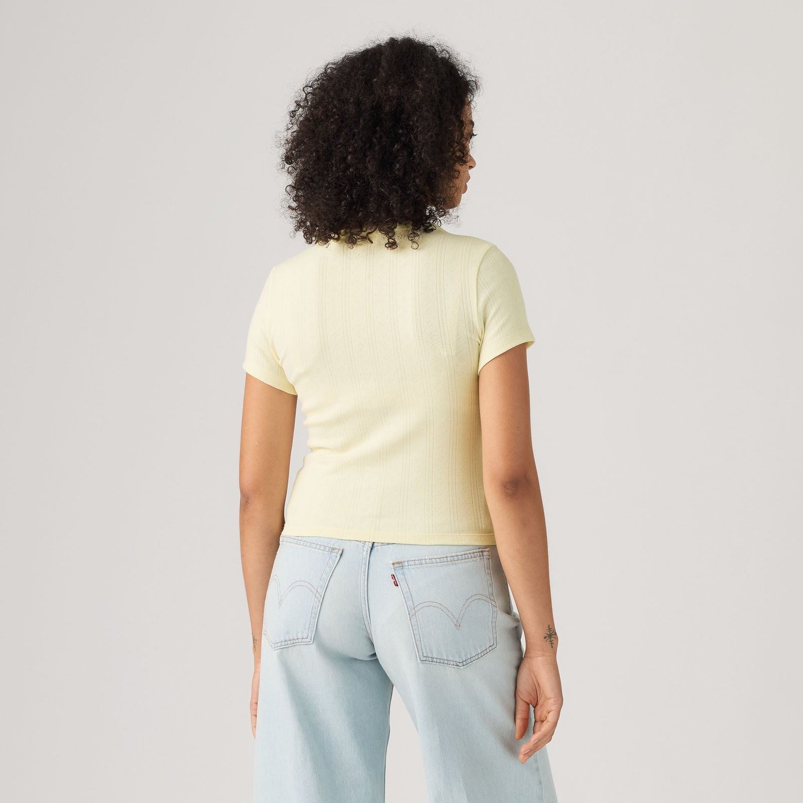 Main 2 - Levi's® Women's Dry Goods Pointelle Short-Sleeve Henley - 0086J0002