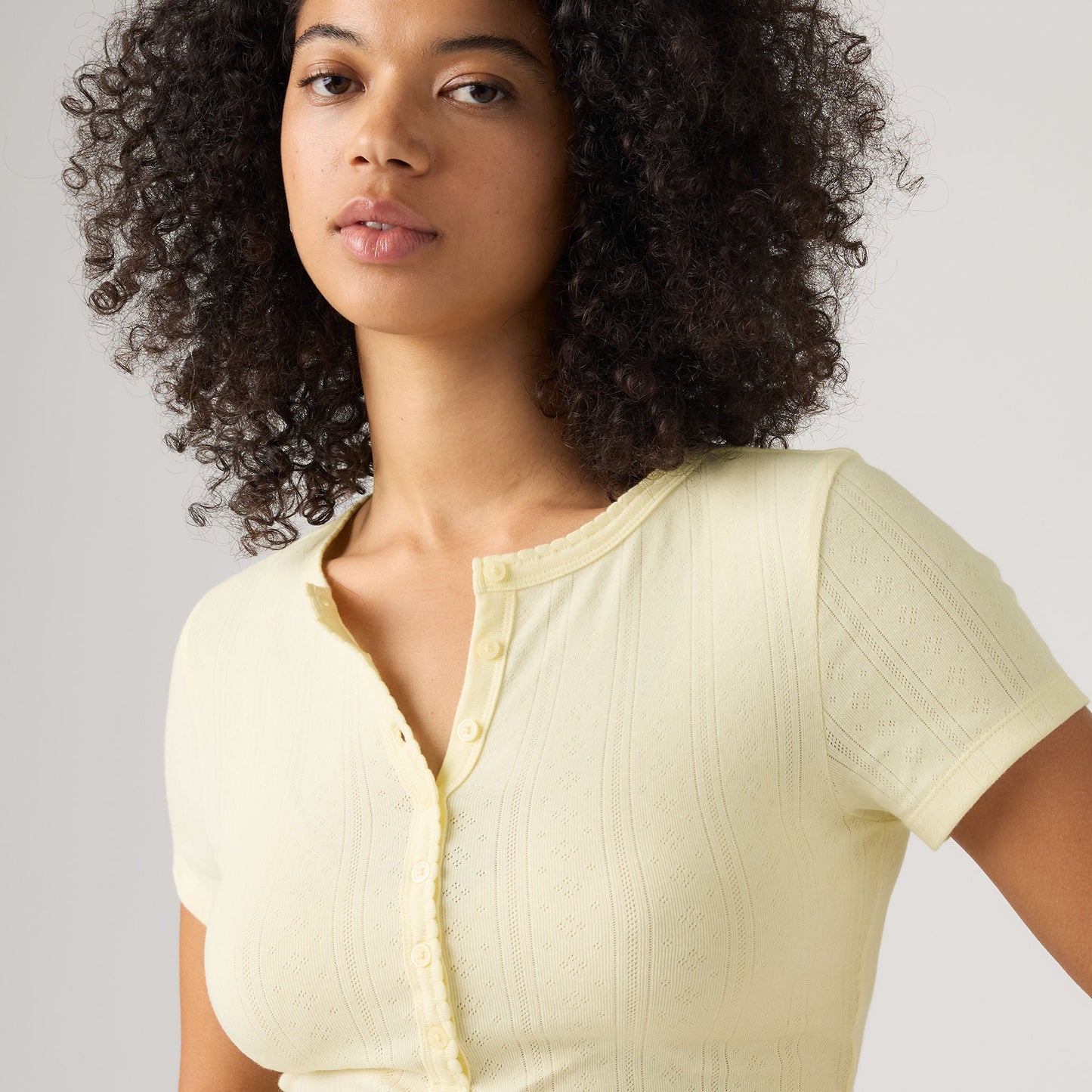 Levi's® Women's Dry Goods Pointelle Short-Sleeve Henley