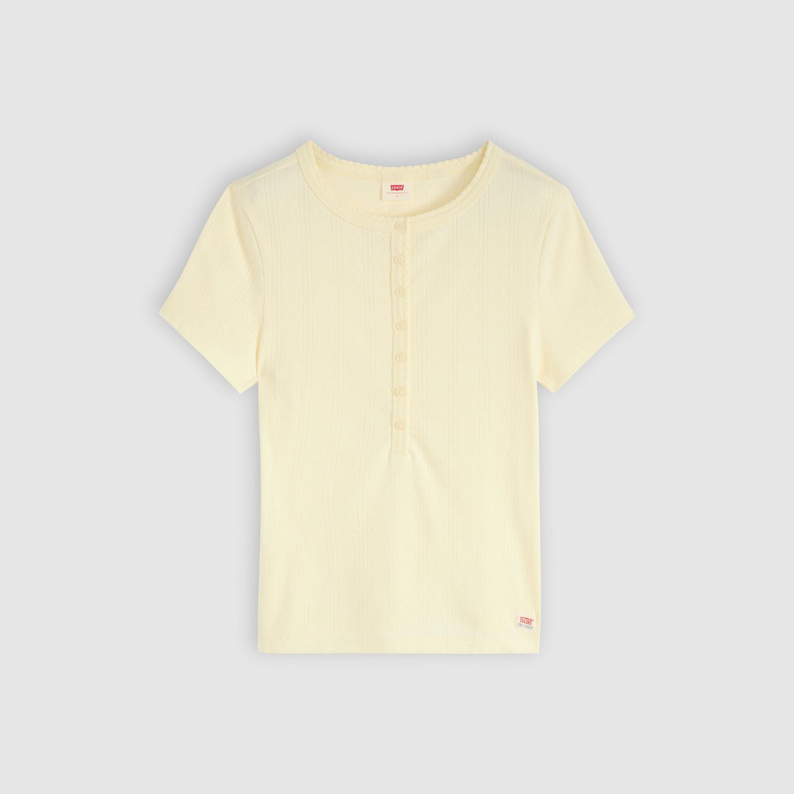 Main 5 - Levi's® Women's Dry Goods Pointelle Short-Sleeve Henley - 0086J0002