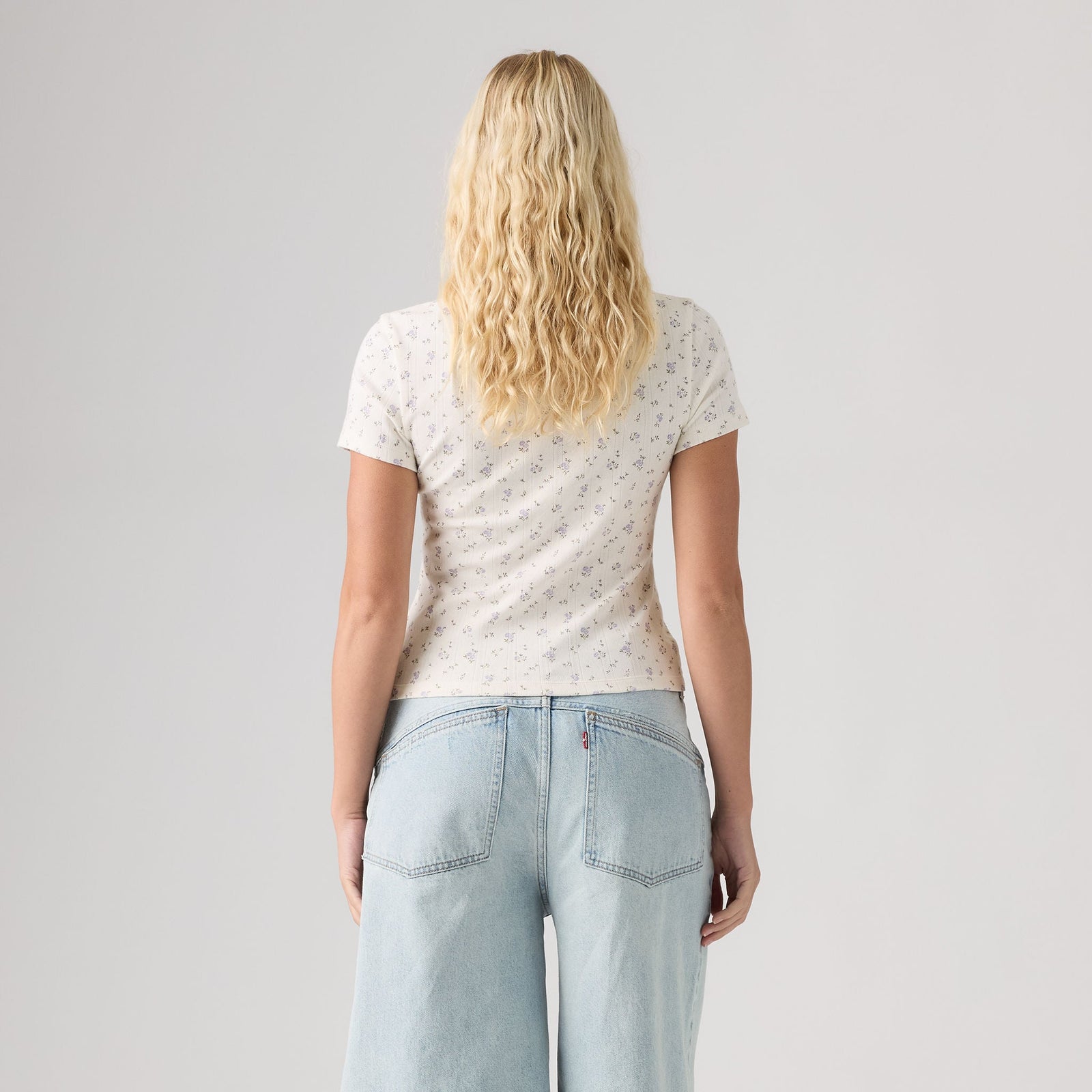 Main 2 - Levi's® Women's Dry Goods Pointelle Short-Sleeve Henley - 0086J0004