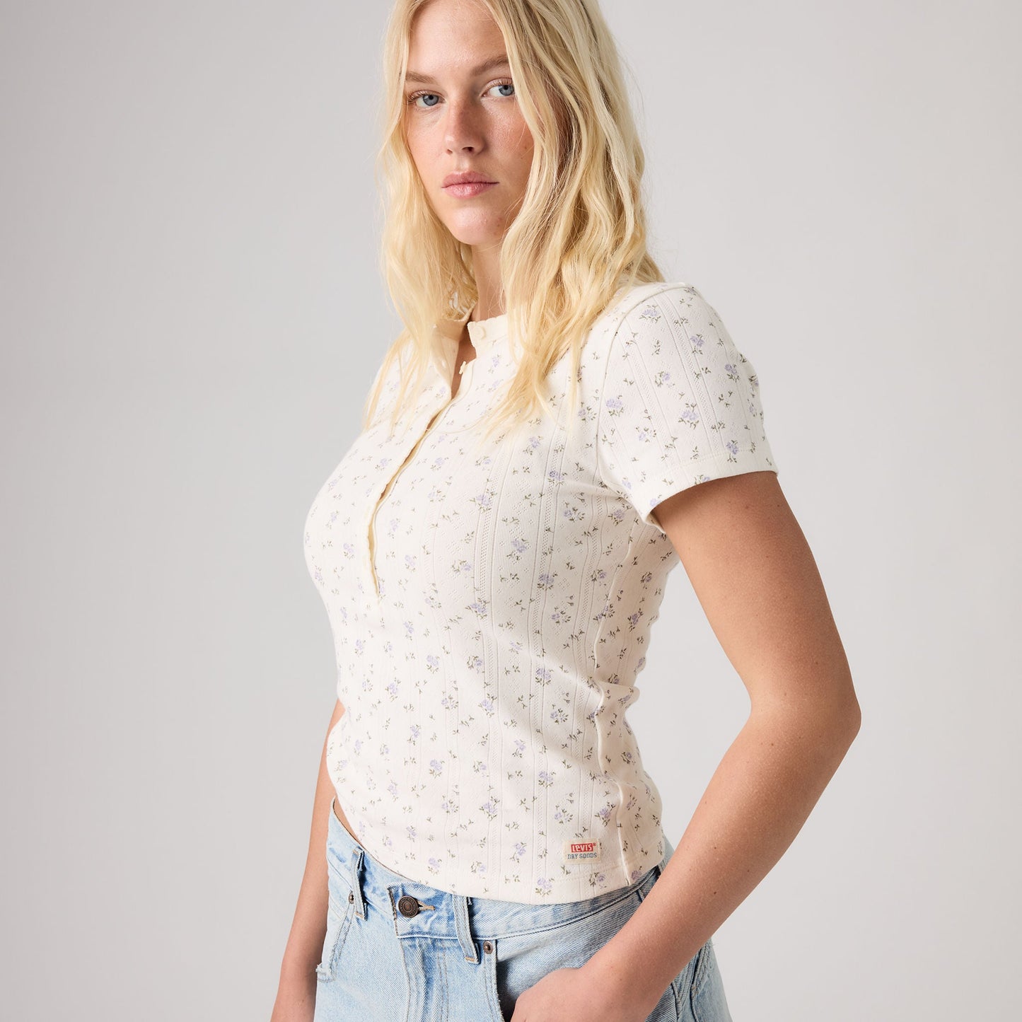 Levi's® Women's Dry Goods Pointelle Short-Sleeve Henley