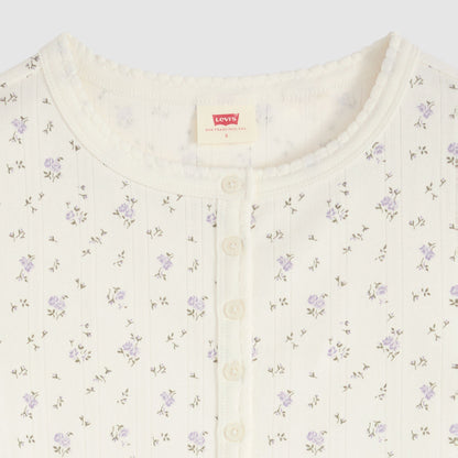 Thumbnail 6 - Levi's® Women's Dry Goods Pointelle Short-Sleeve Henley - 0086J0004