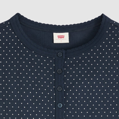 Thumbnail 6 - Levi's® Women's Dry Goods Pointelle Short-Sleeve Henley - 0086J0005
